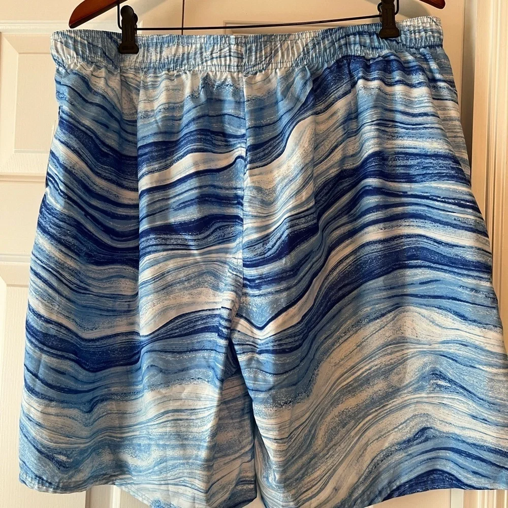 Outdoor Oasis Men's Blue Wave Swim Trunks 9